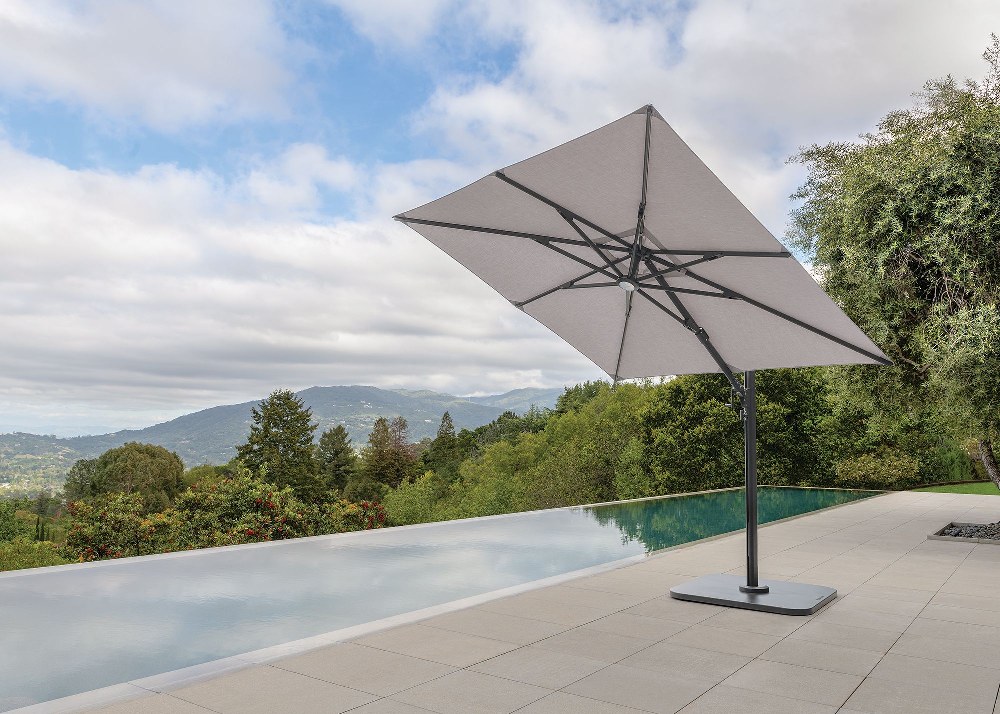 free standing umbrella for patio AreShark 10FT Outdoor Umbrella, Offset Patio Cantilever Umbrella, 6 Sturdy Ribs, Easy Adjustment Garden Market Pool with Cross Base (Navy) : Patio, Lawn & Garden Costway Outdoor 15' Double-Sided Color:Moon Flower Featuring a durable metal Gifts for Wife