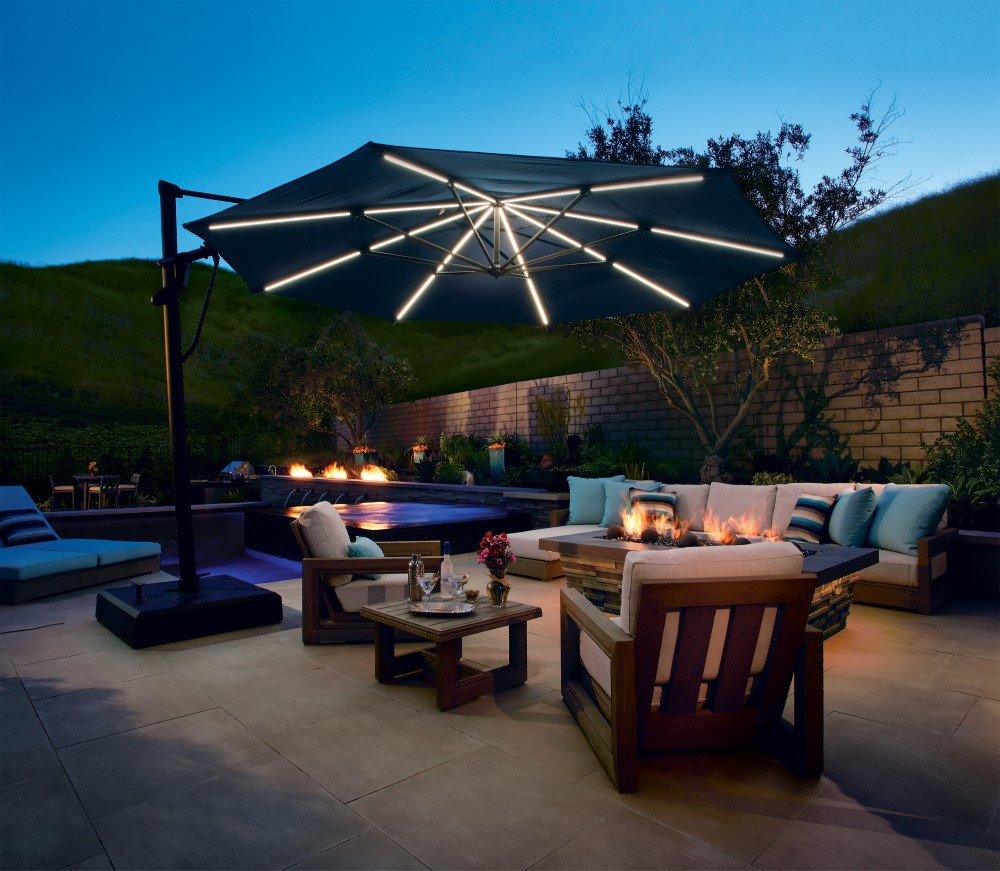 cantilever patio umbrella treasure garden AKZ PLUS 10'x13' Rectangular Obravia Boulder Canopy and Black Frame with Rolling Base : Patio, Lawn & Garden Enjoy the outdoors more with an umbrella from Treasure Garden Treasure Garden 11.5' Square Cantilever
