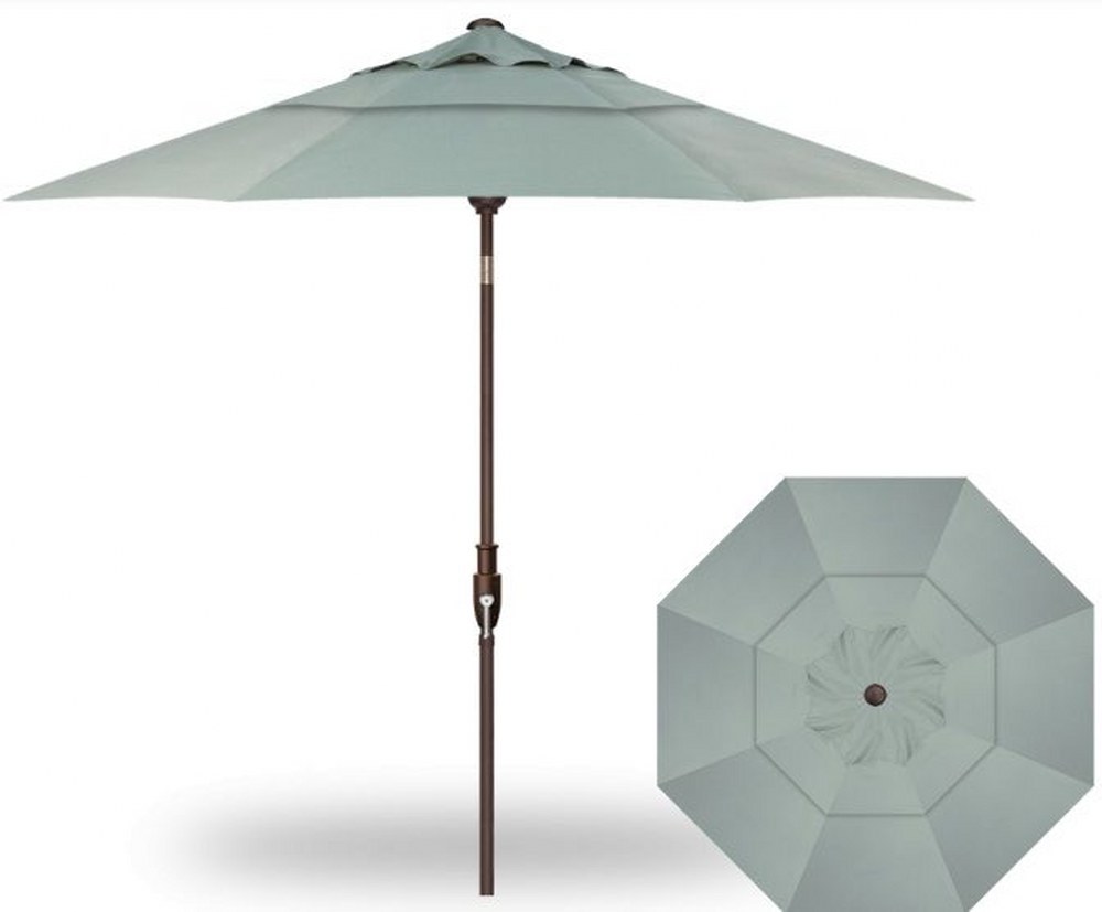 9 Foot Aluminum Crank Lift Round Market Umbrella by Treasure