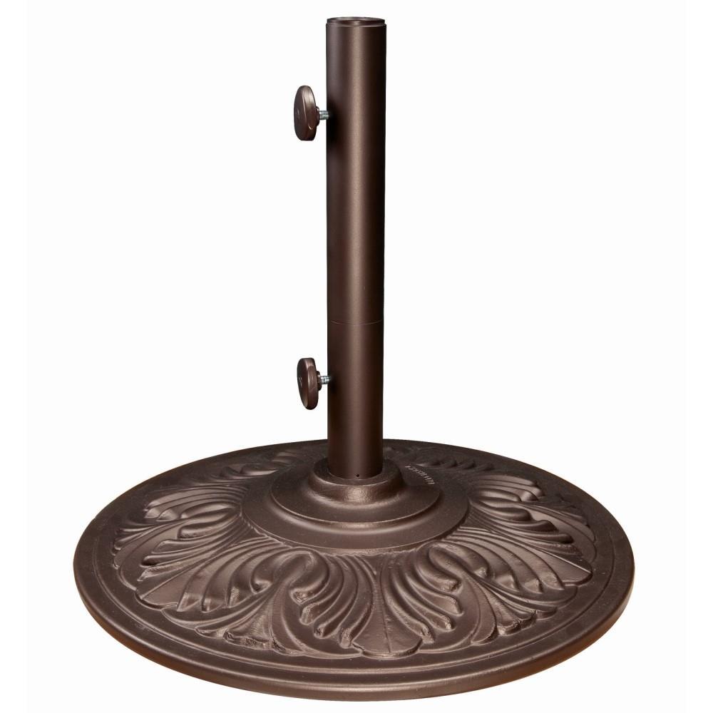 cast aluminum patio umbrella base Treasure Garden Cast Aluminum Art Deco Umbrella Base Bronze